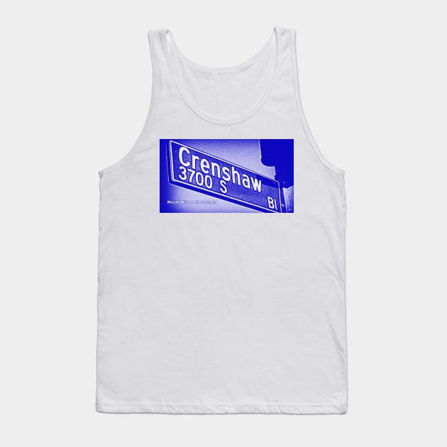 Crenshaw Boulevard (Blue), Los Angeles, California by Mistah Wilson Tank Top by MistahWilson